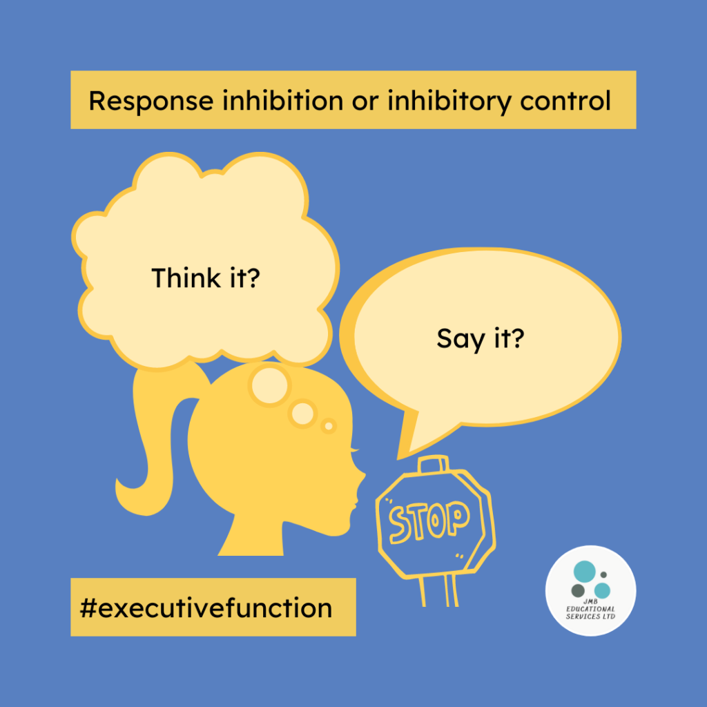 Think it, say it? Stop! Response inhibition executive function